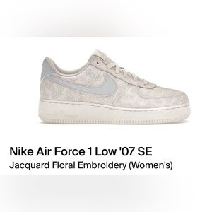 New, never worn. Nike Air Force 1 sneakers. Floral print.